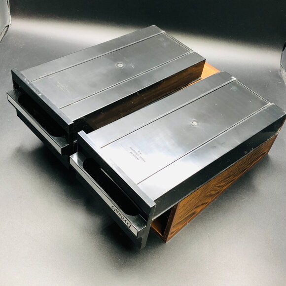 Vintage 80s DYNASTY Audio Cassette Computer Tape Dual Drawer Cabinet Storage - Picture 9 of 13
